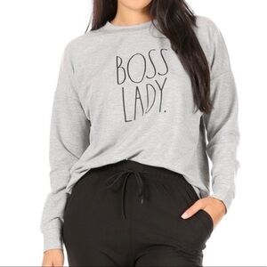 RAE Dunn Gray boss lady graphic sweatshirt